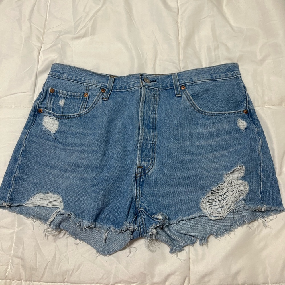 Levi’s distressed jean shorts